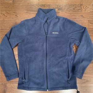 Columbia Navy Fleece Jacket- Full Zip- Medium